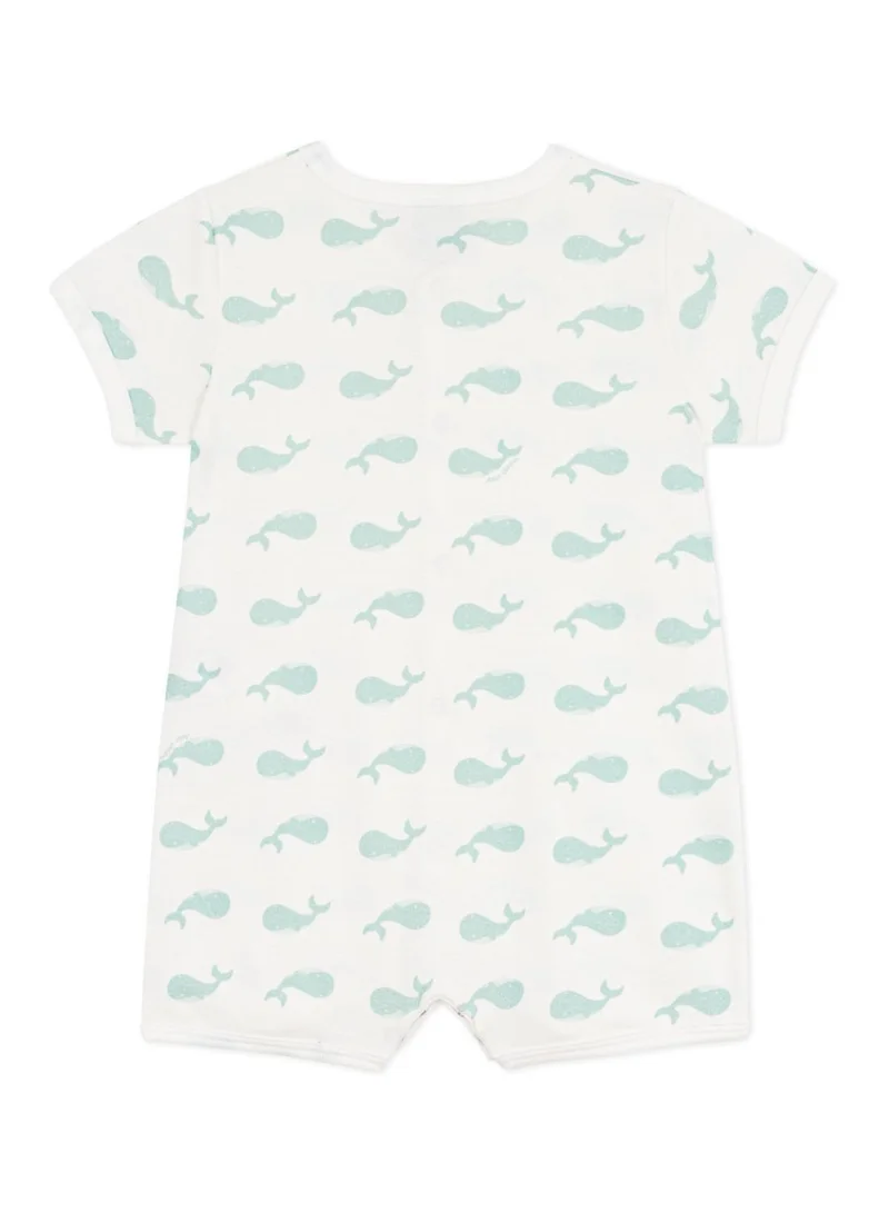 بيتي باتو Babies' whale print cotton playsuit